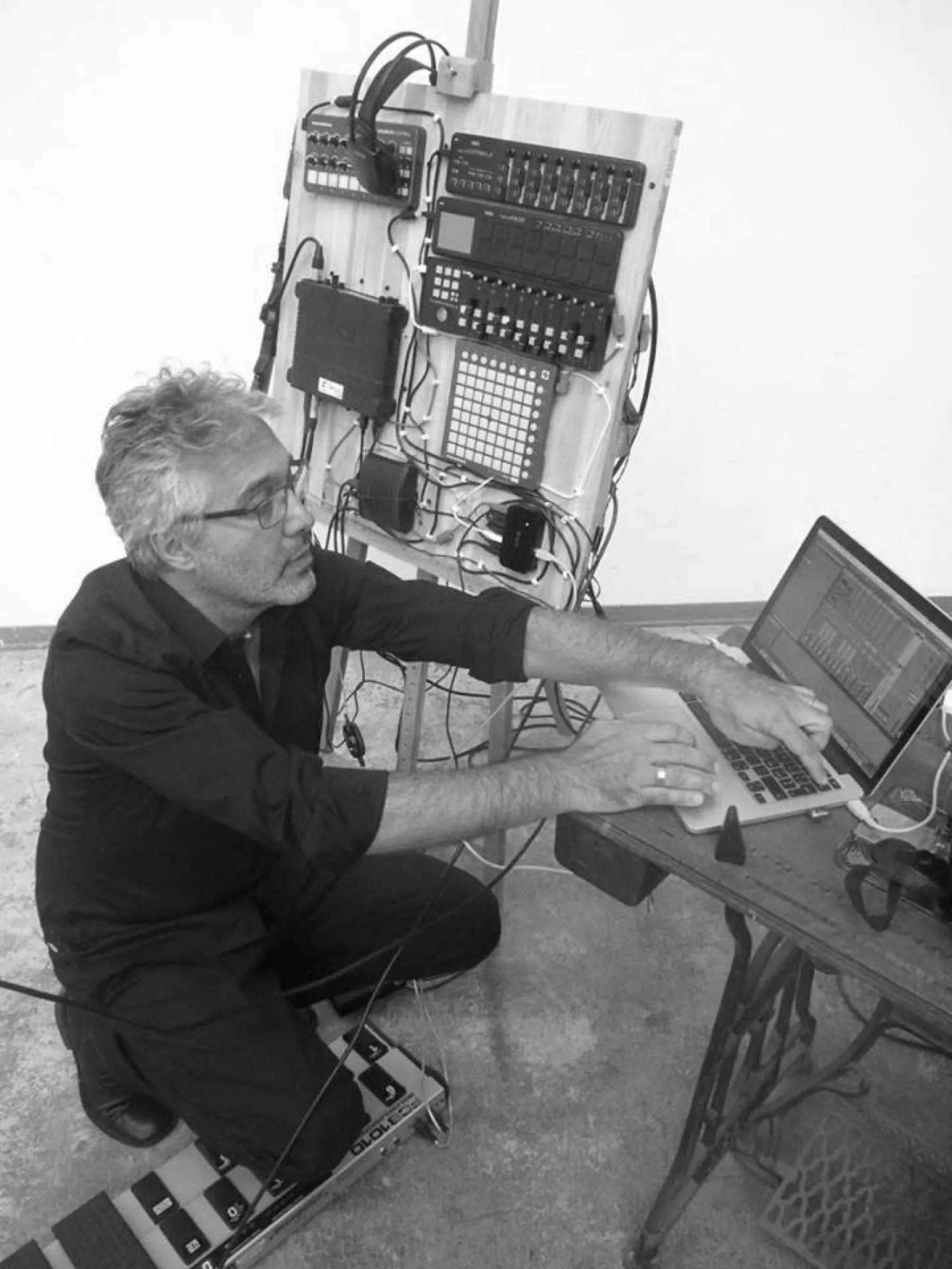 Stefano Corradi alle macchine elettroniche